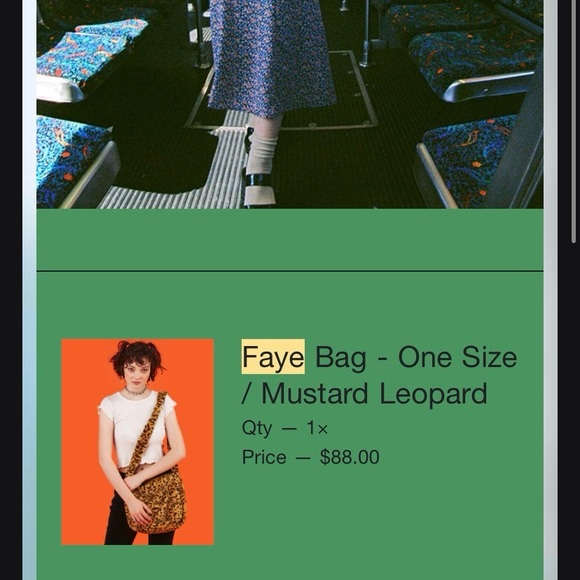 unif faye bag (mustard leopard)! - Picture 4 of 5